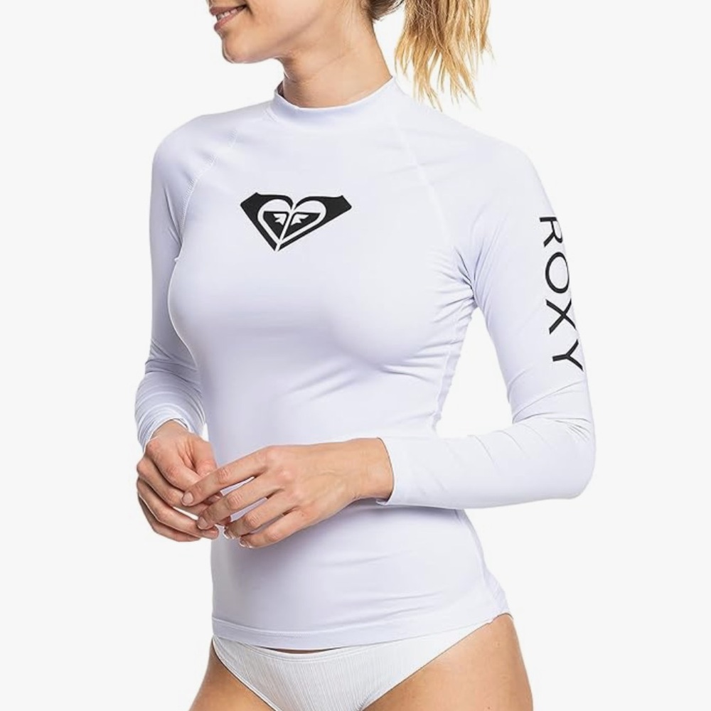 Roxy Whole Hearted Long Sleeve UPF 50 Rashguard Sz LARGE